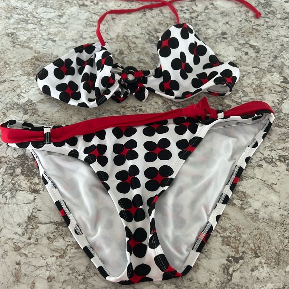 Women’s large polkadot bikini